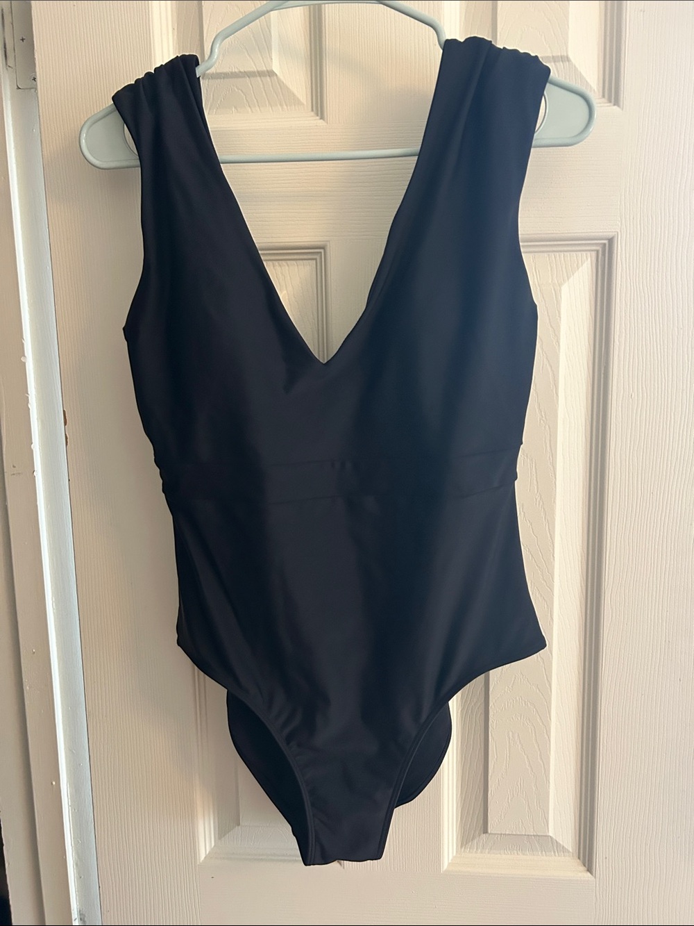summersalt Black V-Neck One-Piece Swimsuit